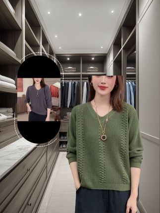 v领针织毛衣短款早秋装2025新款洋气内搭打底衫上衣女套头衫#洋气小衫 #显瘦搭配 #梨形身材穿搭 #针织衫 #百搭神器