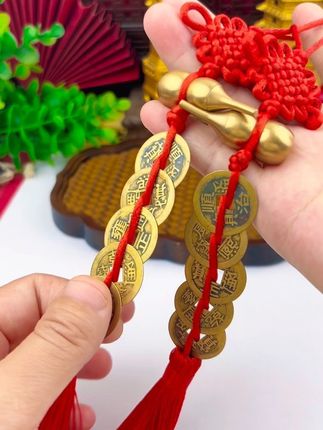 #葫芦福禄 #铜葫芦#五帝钱#红绳 #挂饰挂件