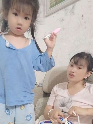 #带孩子 可可爱爱