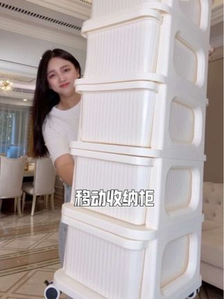 奶油风加厚可移动多功能收纳柜! 超厚实!超实用!超方便!#收纳整理 #收纳柜 #置物架 #移动收纳柜 #收纳柜抽屉式