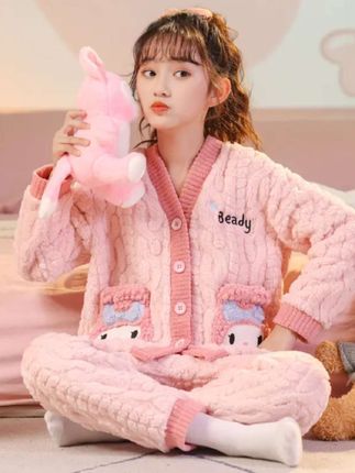 #女童睡衣#秋冬款#加厚儿童家居服#女孩亲子装家居服套装#女童穿搭