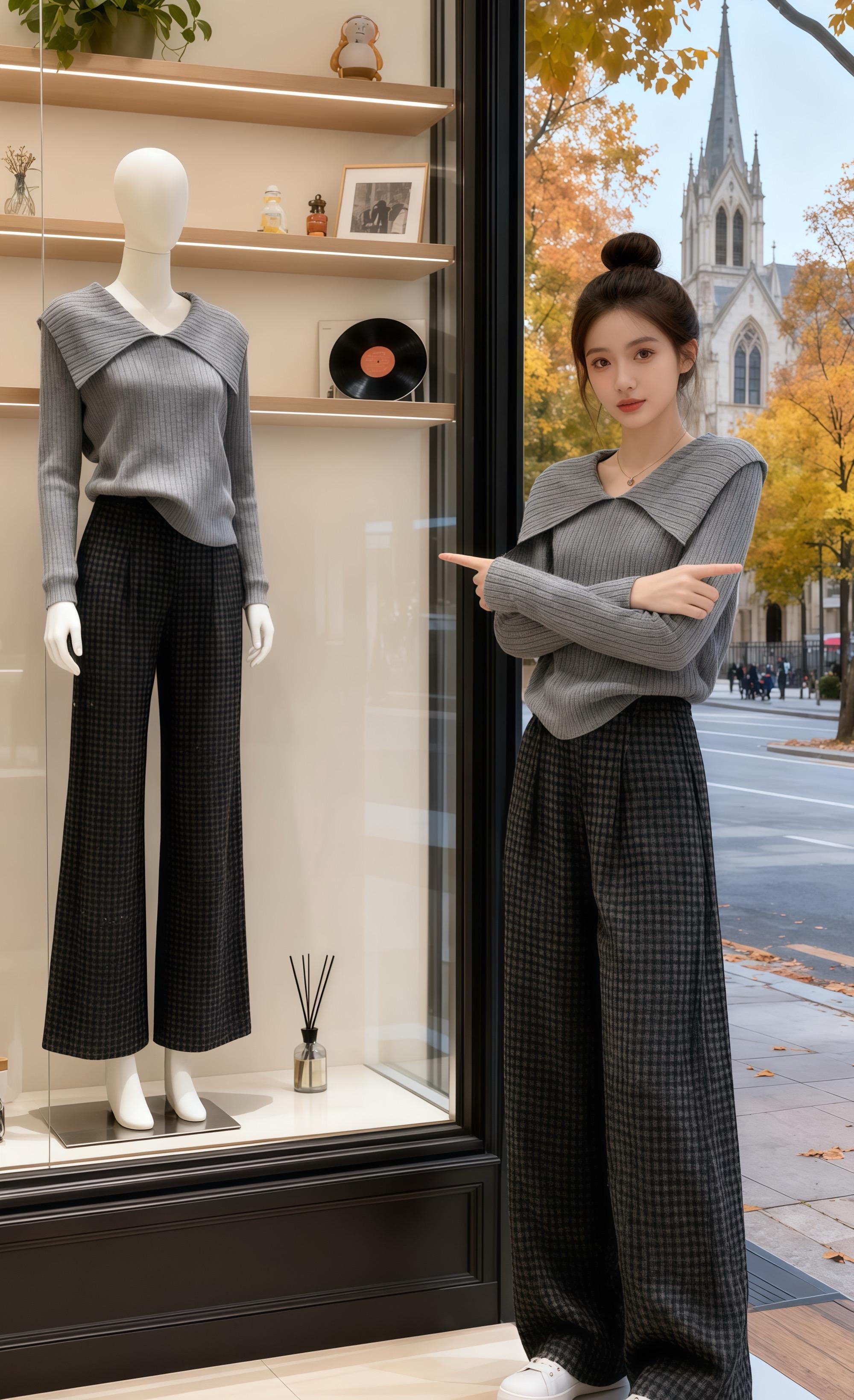 #格子控 #套装显瘦穿搭 #小清新穿搭 #秋季韩系不露腿穿搭 @抖加🔥上热门🔥dou+🔥热点宝