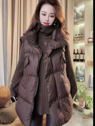 时尚百搭马甲背心棉服#穿出自己的风格 #穿出青春活力 #穿出高级感