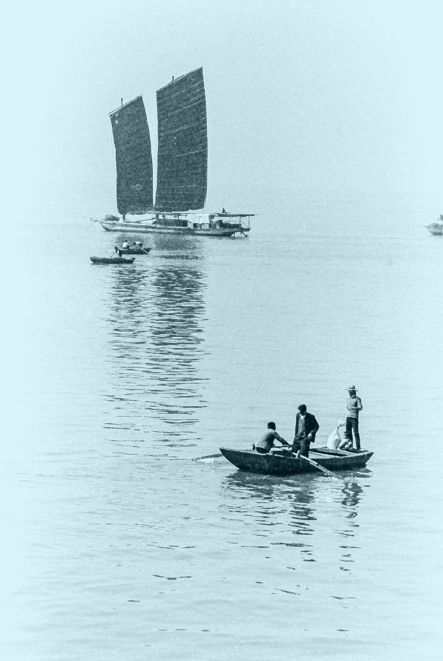 《巢湖帆影》消失的风景之五。昔日,巢湖上的帆船曾是这片水域的 - 抖音