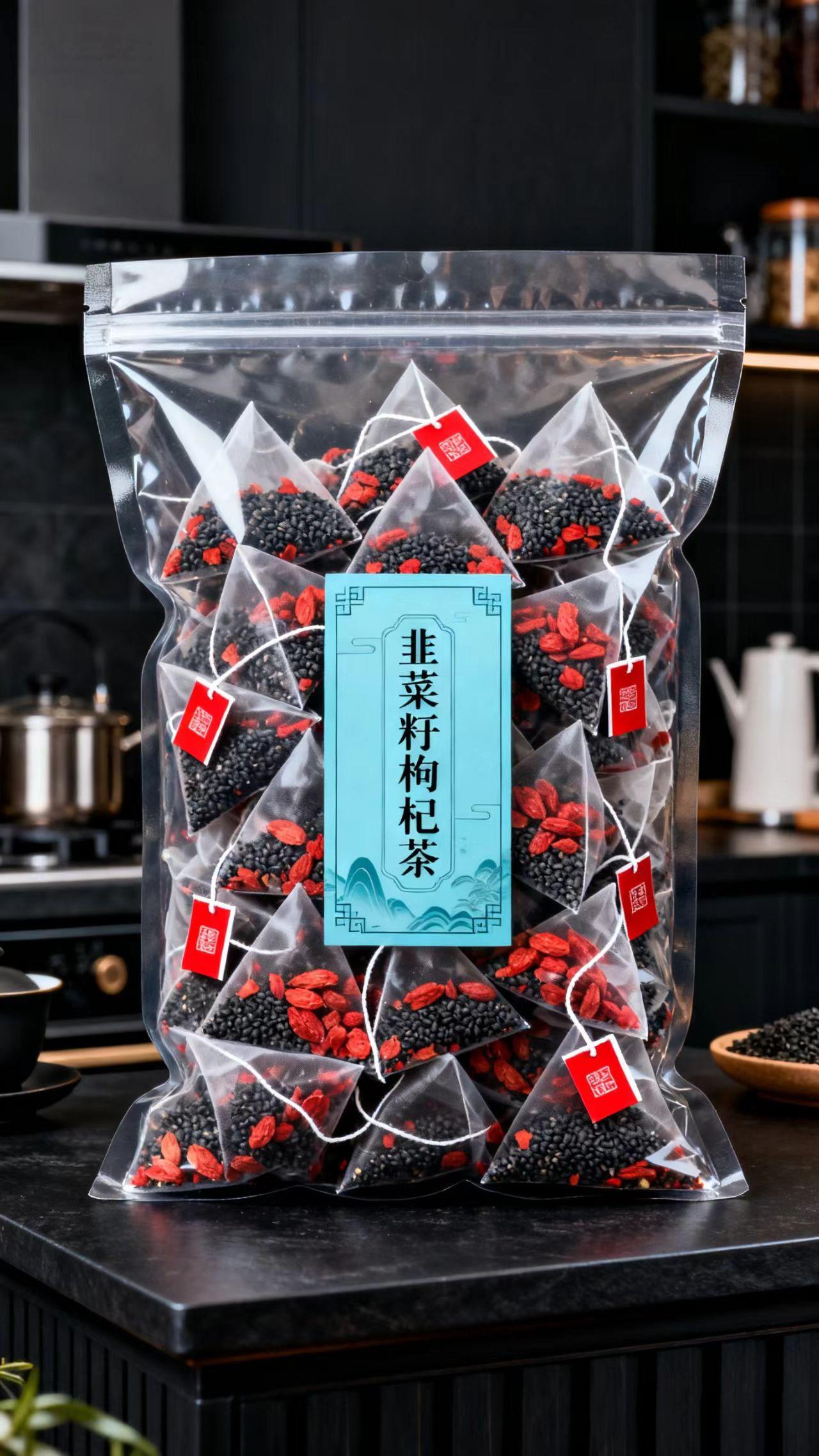 #知茶懂茶 #茶人茶事 #品味生活 给家人们推荐一款韭菜籽枸杞茶!都是采用农家种植成熟的韭菜籽,经过筛选手工炒制熟透了的,在搭配宁夏红枸杞,制作成独立小包装,一包一泡,开水焖泡几分钟就可以喝了 ,口感醇香回甘持久!#韭菜籽枸杞茶