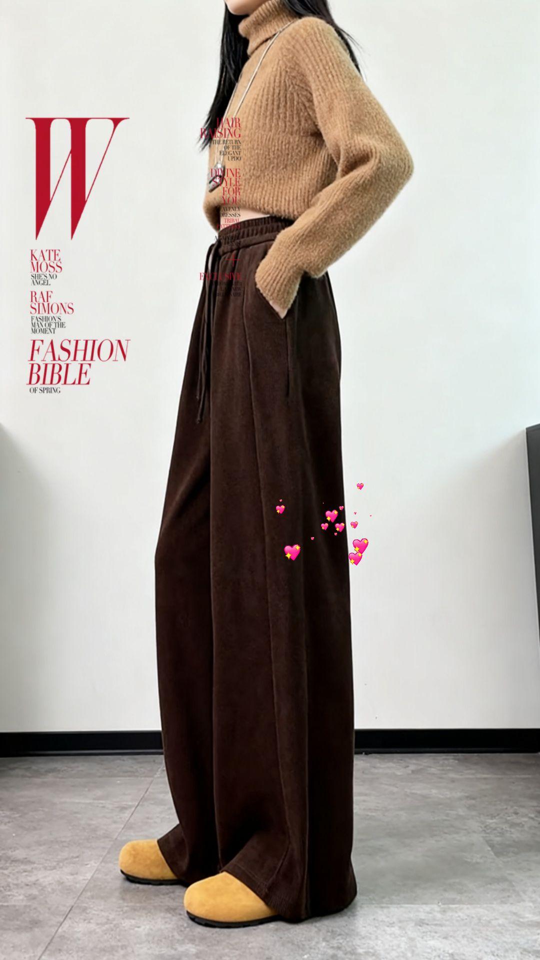 【美拉德咖色阔腿裤】2025春秋新款加绒高腰,垂感丝滑如瀑,棕色直筒版型显瘦藏肉,通勤出街皆适配,承包你一季的时髦与温暖~#简约穿搭 #优雅气质 #慵懒风穿搭 #御姐风穿搭 #高级感穿搭 @抖加🔥上热门🔥dou+🔥热点宝 @抖加小助理