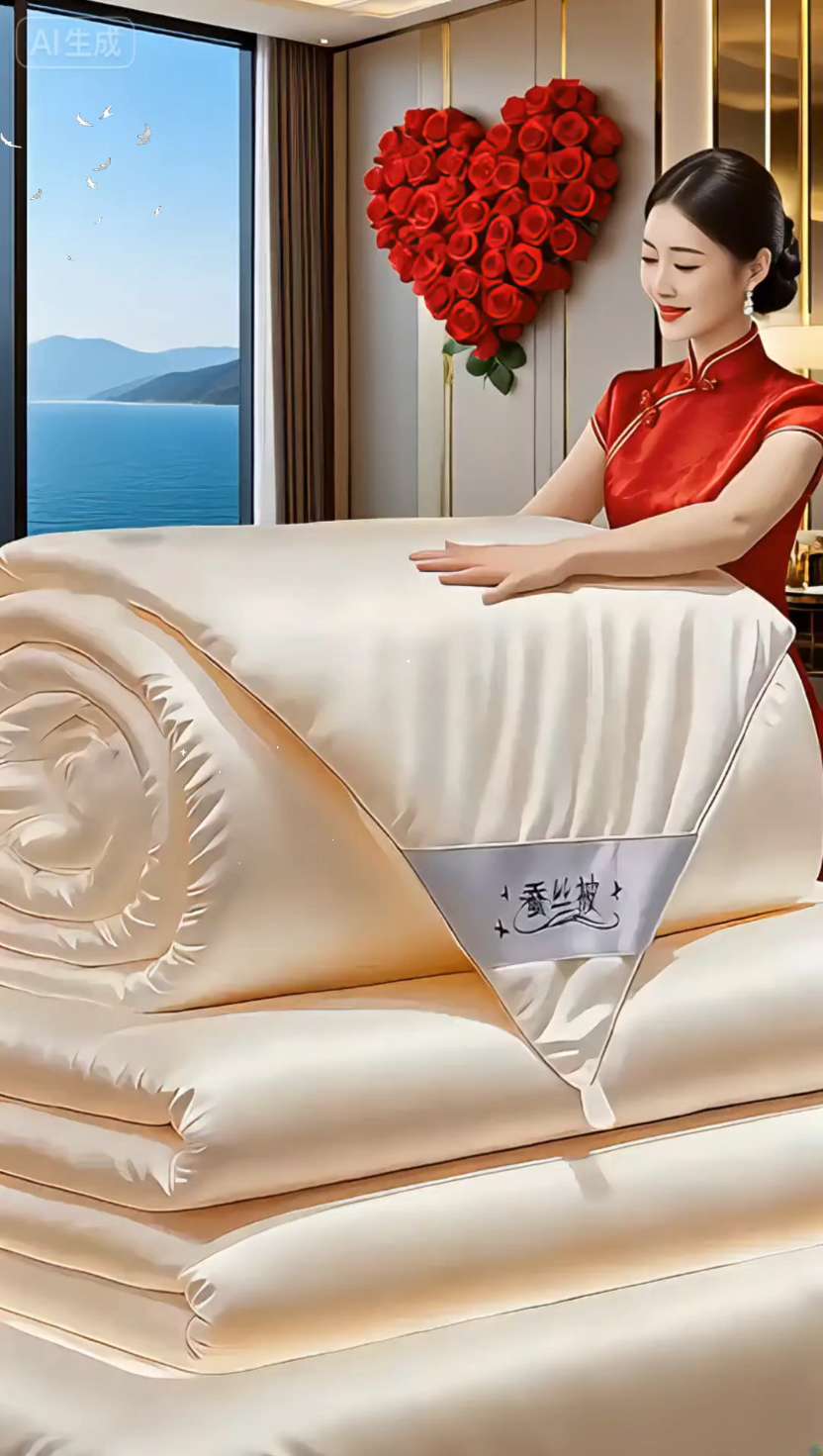 宝子们,一定要试试桐乡手工蚕丝被😍简直是被窝里的“软黄金”! 桐乡作为丝绸之乡,蚕桑文化源远流长。这里的手工蚕丝被,每一道工序都饱含匠心。 精选优质蚕茧,蚕丝轻柔细腻,盖在身上就像被云朵包围,超级亲肤,对皮肤敏感的人太友好了。而且透气性绝佳,能快速调节被窝内的温度和湿度,夏天不闷汗,冬天暖乎乎。 #桐乡手工蚕丝被 #蚕丝被 #手工制作 #睡眠好物