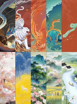 哇偶~~~这么好看的壁纸,快去看看#壁纸 #春天 #插画 #iphone #高清