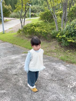 甜美显白蓝色三件套!#生女儿就是用来打扮的 #童装 #萌娃穿搭#高品质童装