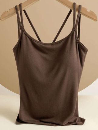 #吊带背心 #带胸垫背心 #内搭外穿都好看 #美背背心 #面料超级舒服