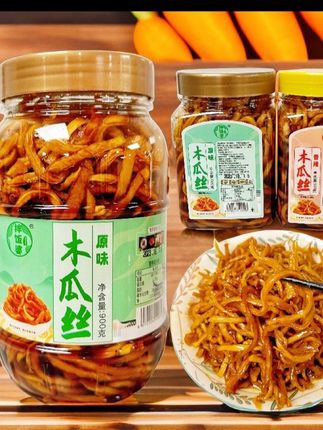 香辣木瓜丝脆口酱菜老坛腌制下饭菜即食微辣不辣木瓜丁