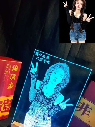 满心欢喜只因有你!#玻璃画 #来图定制 #创意礼物 #生日礼物 #创意
