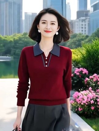 早秋新款洋气减龄针织上衣#早秋穿搭三分钟出门不是梦#晒晒我的秋日穿搭#时尚女装#秋冬穿搭新鲜感在线#你缺的不是衣服而是穿搭技巧