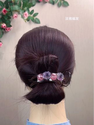国庆发型推荐#丸子头 #编发教程 #头饰发饰