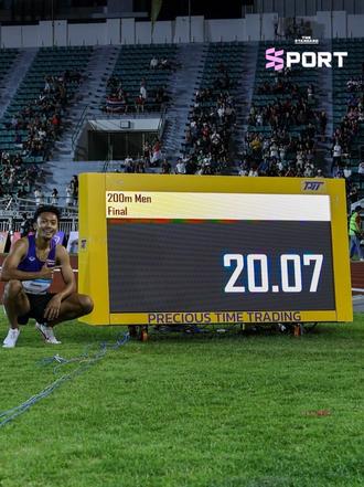 2025东南亚运动会男子200米决赛布森以20.07(+0.2)破pb夺冠 牛逼 #布森 #汶颂 #东南亚运动会