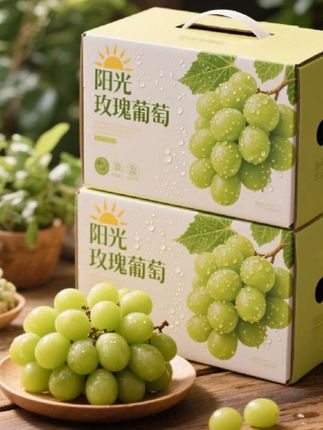 阳光玫瑰葡萄,营养丰富,清甜无籽,颗粒圆润饱满,皮薄肉厚,鲜甜多汁,爽脆可口#优质农产品 #三农 #口感特别好 #应季水果 #阳光玫瑰葡萄