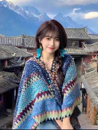 #旅游春搭#披肩#外搭斗篷 #民族风披肩#拍照坡肩