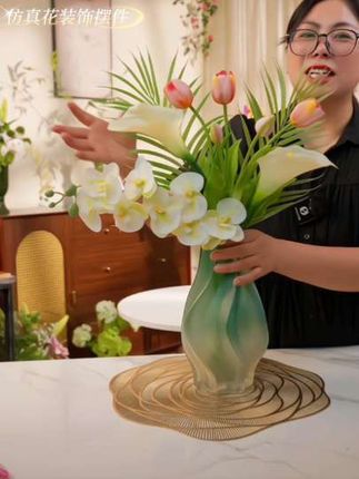 简约轻奢设计师款花束,仿真花家居装饰摄影摆件#简约装饰仿真花摆件#轻奢设计感仿真花#家居摆件 #装饰摆件