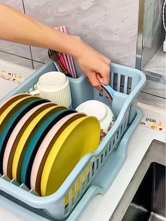 新款碗碟沥水架沥水碗架大容量收纳厨房筷子餐具果蔬沥水篮TT#碗筷沥水篮 #碗碟沥水架 #收纳整理 #厨房置物架 #好物推荐🔥