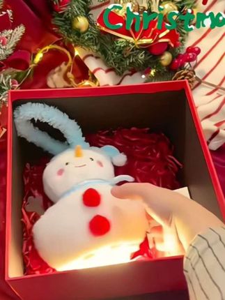 圣诞节礼物小雪人氛围灯礼盒生日礼物女生闺蜜实用的高级感小夜灯