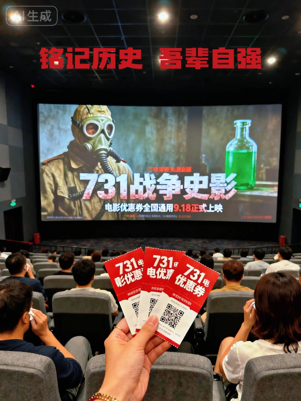 731电影。看《731》回望历史,先辈苦难刻骨铭心,吾辈当永记! 国庆假期你会带家人观影吗? #电影热烈上映#电影#电影优惠券#推荐#731电影#