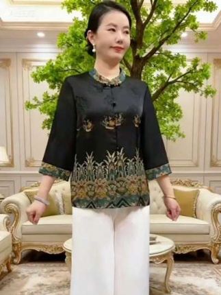 #优雅气质 #高级感穿搭 中式妈妈装