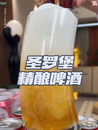 工业水啤的价格喝圣罗堡的精酿原浆啤酒,想喝点儿好啤酒的千万别错过 #精酿啤酒 #啤酒 #好喝不贵 #白啤