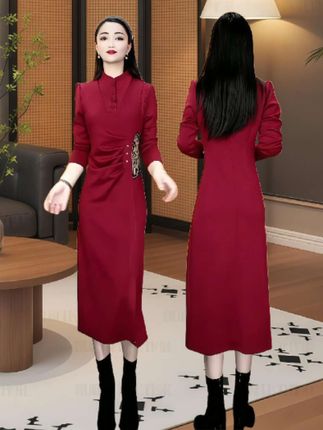 #优雅气质 #时尚连衣裙 #显瘦连衣裙 #国风服饰 #新款连衣裙