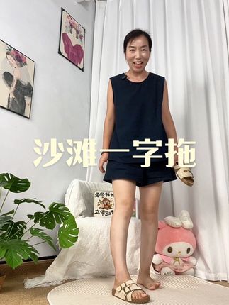 穿起来特别显脸小脚瘦,走路多久站也不会累脚#夏季凉鞋 #一字沙滩凉拖 #夏季穿搭 #女鞋推荐 #好物推荐🔥