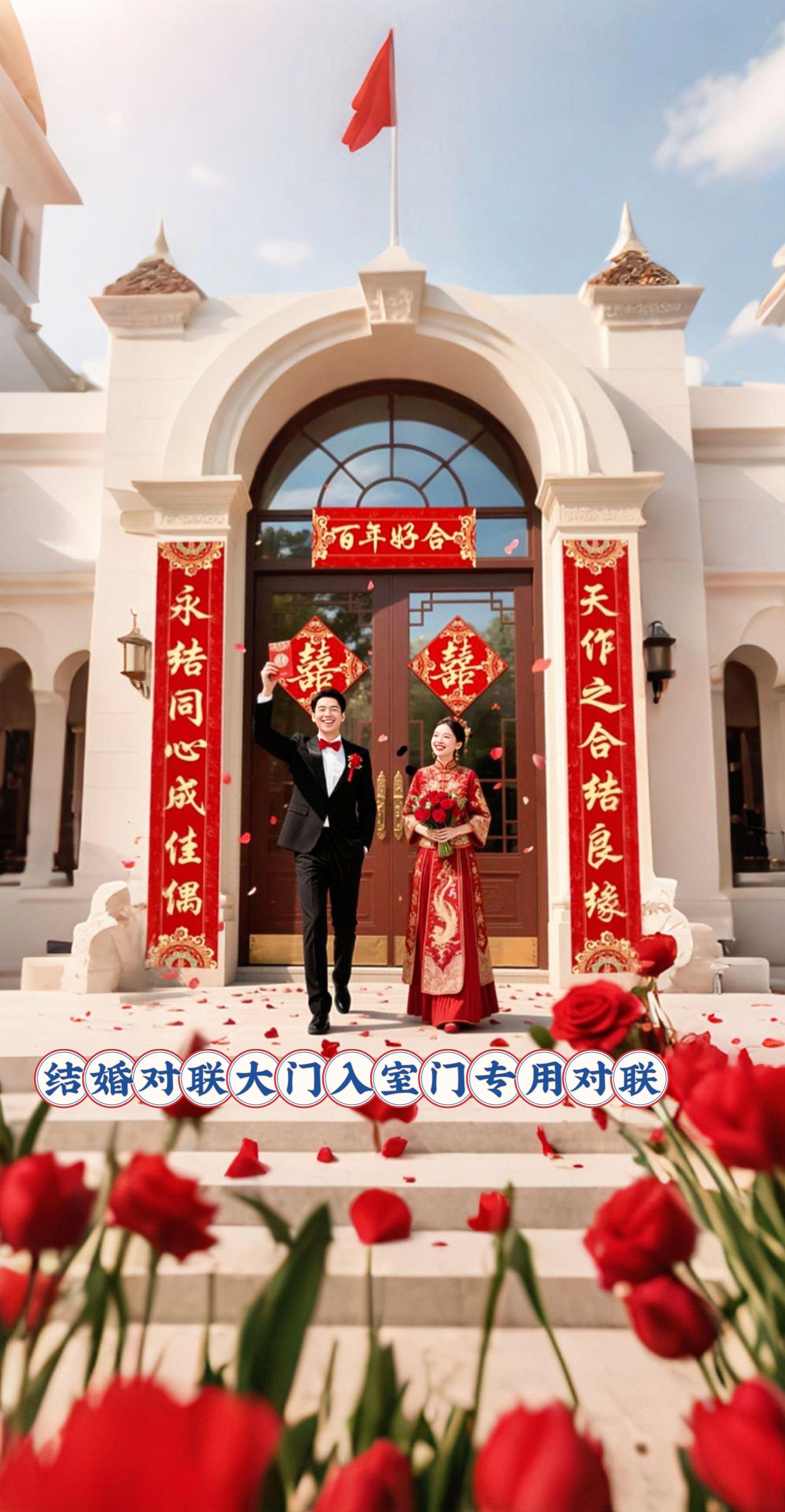 结婚对联大门入室门专用对联推荐。#囍事婚礼 #结婚对联推荐 #大门入室门专用结婚对联 #结婚对联推荐 #吾家有囍