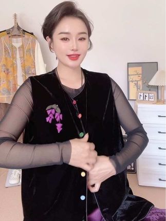 #丝绒彩色马甲