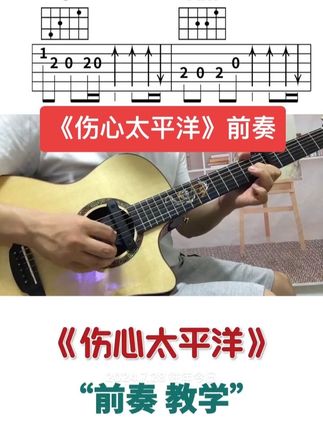 伤心太平洋前奏教学 #吉他 #吉他零基础教学 #吉他弹唱
