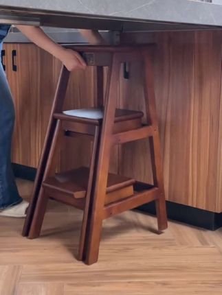 #实木三步梯 #折叠梯 #折叠椅