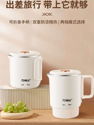 #电茶壶 #水壶 #小型电茶壶 #热水壶 #家用热水壶 万利达316水壶烧煮水旅行可折叠烧水家用多功能出差小型电茶壶