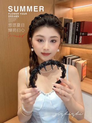 怎么戴都好看的发箍,正戴高颅顶,反戴公主造型,气质拿捏很到位#发饰 #发饰头饰 #发箍