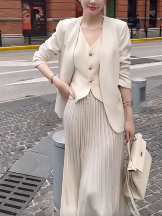 #温柔风 #气质穿搭 #高品质女装 #套装 #女装
