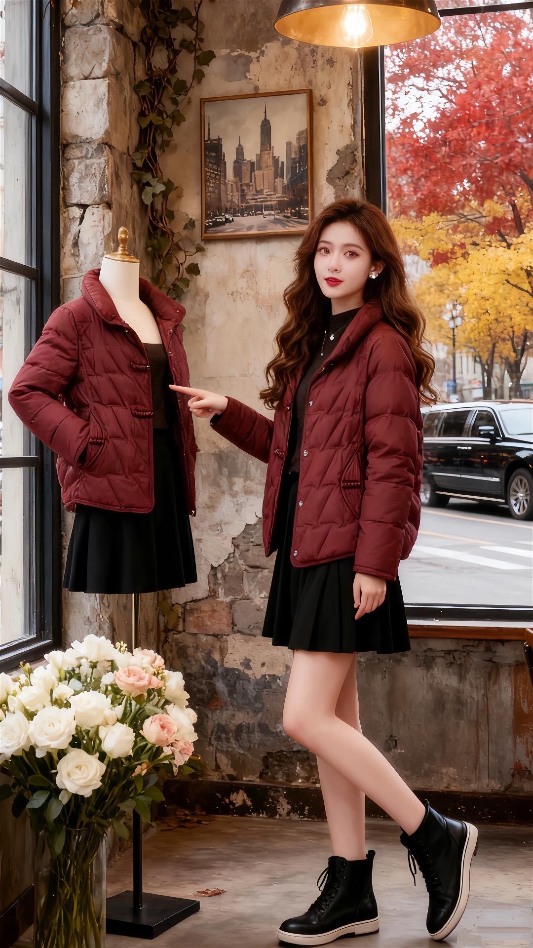 秋冬氛围感穿搭 复古棉服yyds.深秋的午后,许妍在复古小店一眼看中那件酒红色短款棉服。立领设计利落,菱格纹路精致,内搭黑色针织衫,下身配黑色百褶裙,再踩一双马丁靴,又甜又飒。她正对着模特比对,店门被推开,是许久未见的学长陆舟。他笑着走近:“这颜色衬得你气色真好,像窗外的枫叶。”苏晚心跳漏了一拍,后来才知道,陆舟早就打听好她会来这家店,只为和她来一场“偶遇”,而那件棉服,成了他们冬日故事的温暖开端。 #早秋穿搭三分钟出门不是梦 #冬日穿搭测评 #来双11解锁秋冬本命穿搭 #早秋各式各样的平价上衣分享 #许妍味的初秋职场穿搭 @抖加🔥上热门🔥dou+🔥热点宝 @DOU+上热门