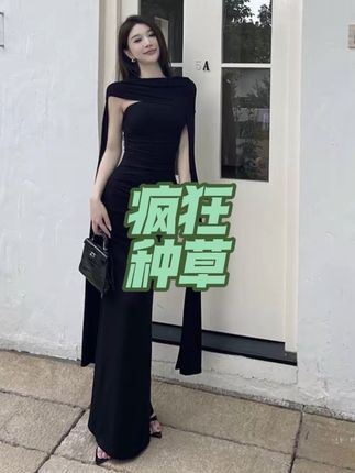 【多穿法】黑色抹胸连衣裙夏季绑带修身轻熟风气质后妈裙#今日穿搭 #高级感穿搭 #爱了爱了 #气场全开 #美女