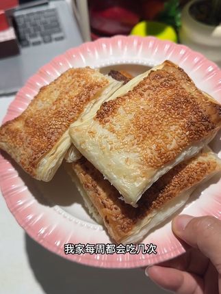 #早餐吃什么 #芝麻千层烧饼 #太好吃了