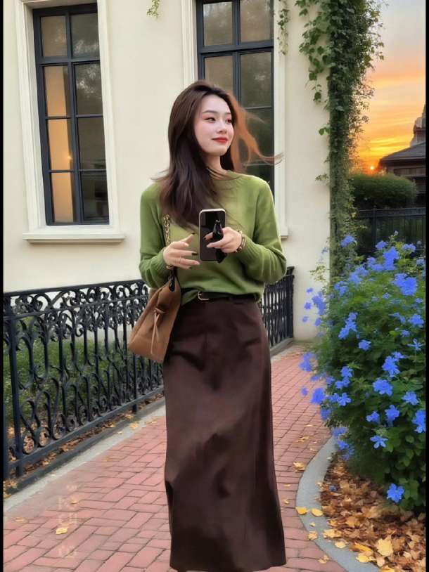 #这个秋天被琥珀系治愈了 #初秋一周不重样穿搭#被秋日氛围感穿搭拿捏了 #秋天变时髦就从韩系穿搭开始#通勤穿搭万能配色公式