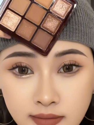 姐妹们!!用这巧克力盘画眼妆,秋冬氛围感直接拉满了#眼影#平价彩妆 #手残党