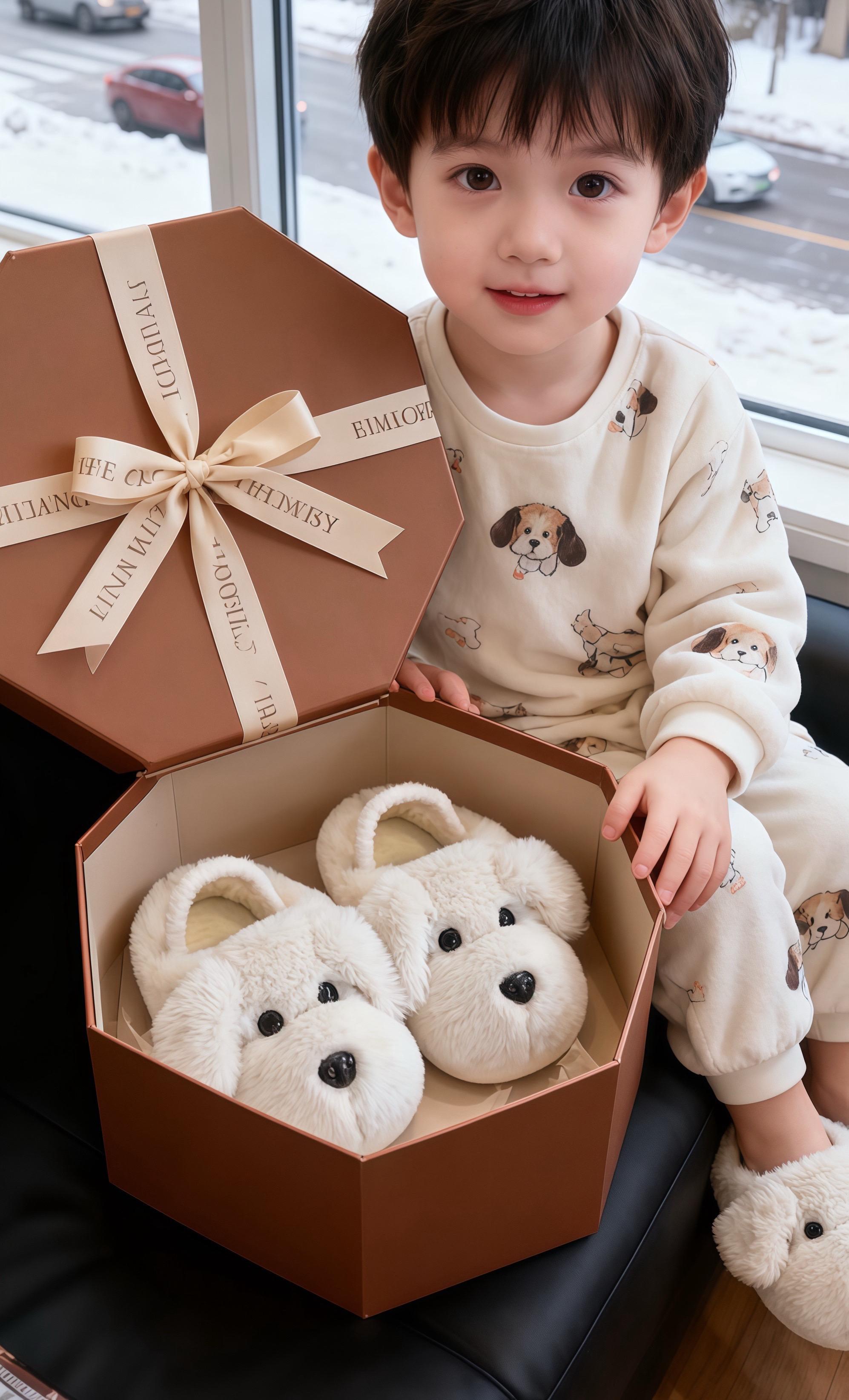 #儿童棉拖鞋 #也太可爱了吧 #小狗拖鞋 #毛绒拖鞋 #宝宝拖鞋