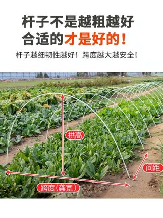 玻璃纤维小拱棚支架 【厂家直发】家用玻璃纤维小拱棚支架,供杆骨架,彩棚地膜支架,耐用种植。