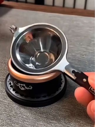 自像堂大马士革钢 茶漏304不锈钢过滤网茶叶滤茶器架茶隔茶具配件#茶漏 #茶滤网 #茶具配件 #茶道与茶文化 #茶具