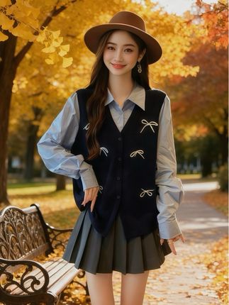 #学院风穿搭 #裙子搭配 #短裙穿搭 #英伦风 #气质仙女裙穿搭 @抖加🔥上热门🔥dou+🔥热点宝 @抖音创作小助手