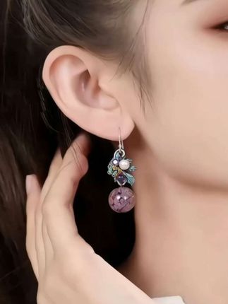 #古风耳饰 #紫色耳环 #优雅气质 #美出高级感 #耳环