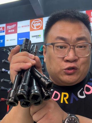 200长加长薄壁套筒锂电扳手专用加硬风炮套筒摩托电动车维修套头#特长套筒 #加长套筒