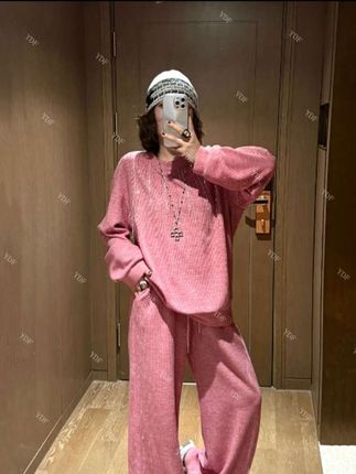 中秋【柔美星辰】欧货高品早秋烫钻拼接 设计上衣+裤子套装!#时尚休闲女装 #优雅永不过时 #与众不同