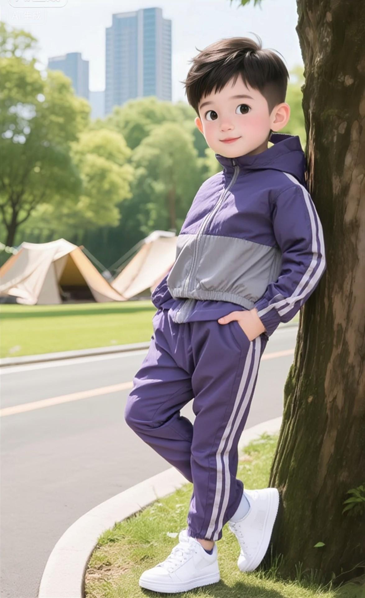 男童外套运动套装小童上衣套装儿童#童装 #男童穿搭