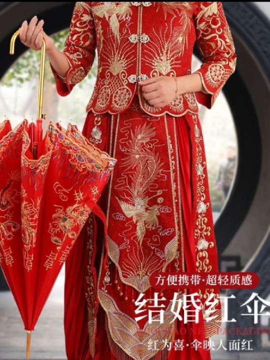#婚礼现场 #传统婚礼习俗 #接亲 #新婚红伞#结婚喜庆伞
